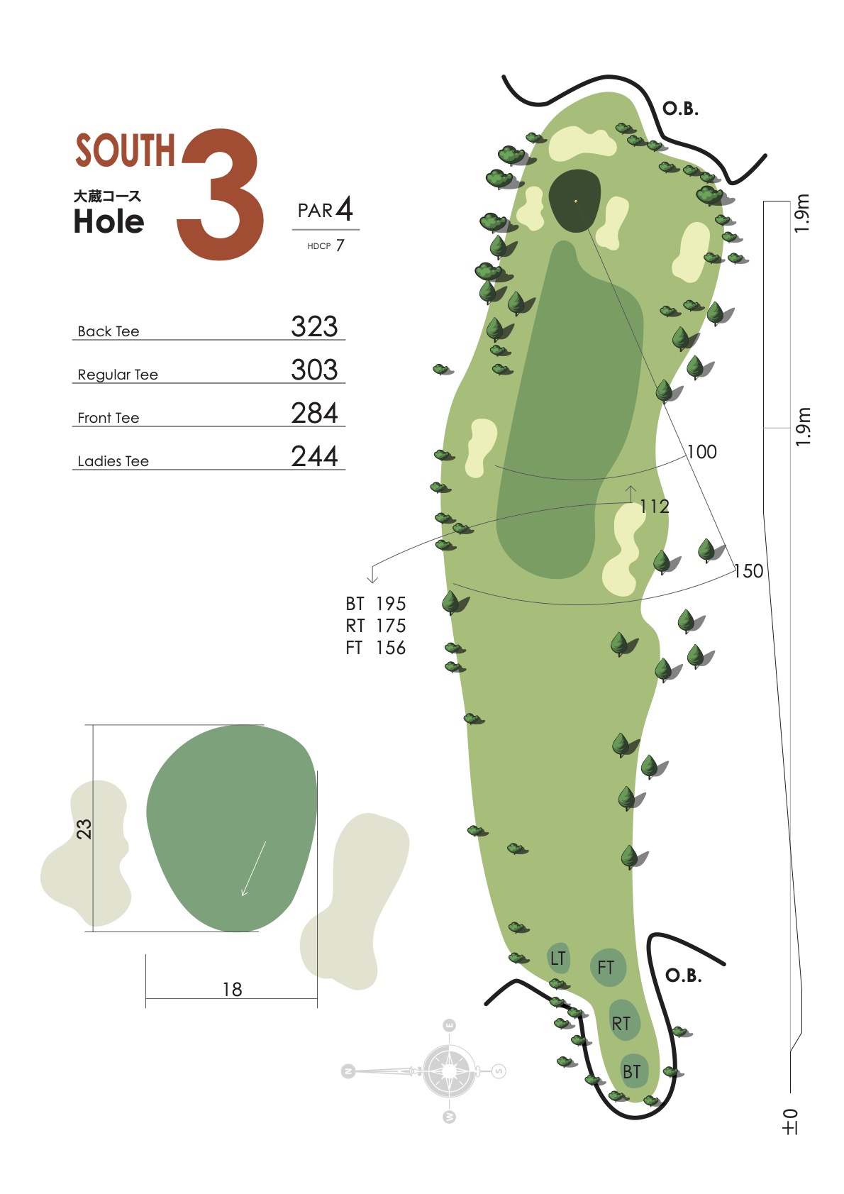 南3のコースマップ
